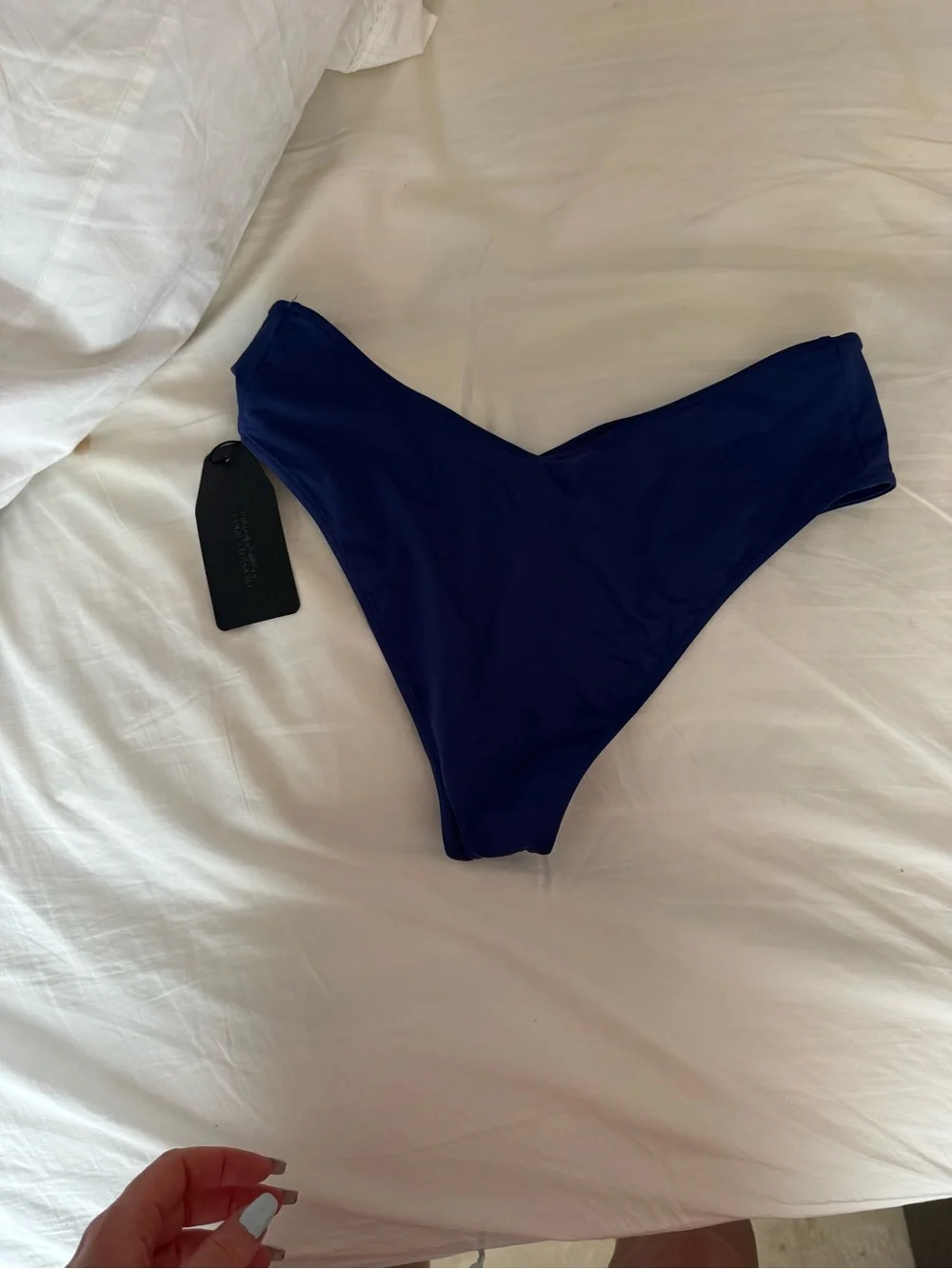 Frankie's Bikinis Navy Bikini Bottom - Solid Blue